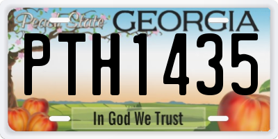 GA license plate PTH1435