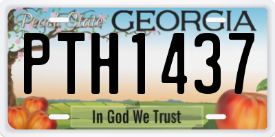 GA license plate PTH1437