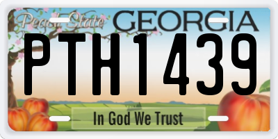 GA license plate PTH1439