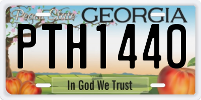 GA license plate PTH1440