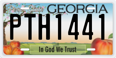 GA license plate PTH1441