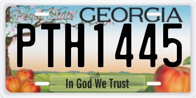 GA license plate PTH1445