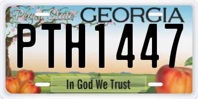 GA license plate PTH1447