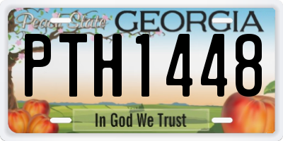 GA license plate PTH1448