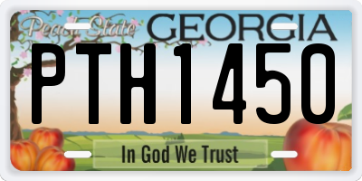 GA license plate PTH1450
