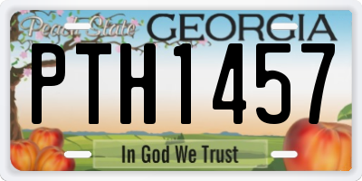 GA license plate PTH1457