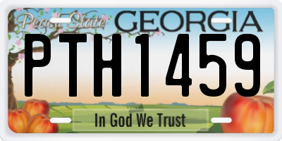 GA license plate PTH1459