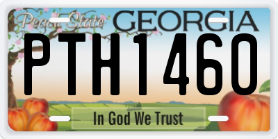 GA license plate PTH1460