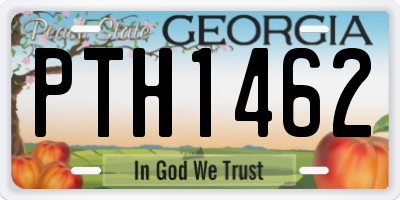 GA license plate PTH1462