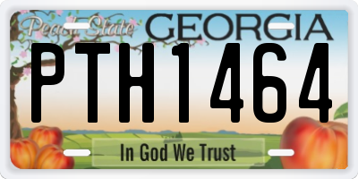 GA license plate PTH1464