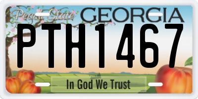GA license plate PTH1467