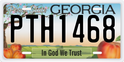 GA license plate PTH1468