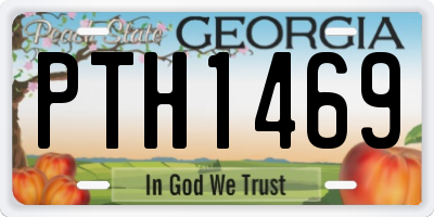 GA license plate PTH1469