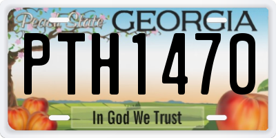 GA license plate PTH1470