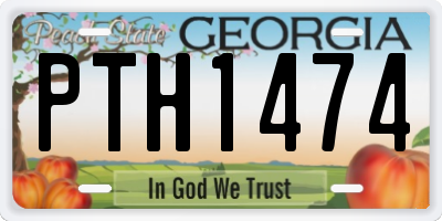 GA license plate PTH1474