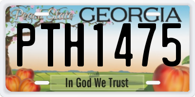 GA license plate PTH1475