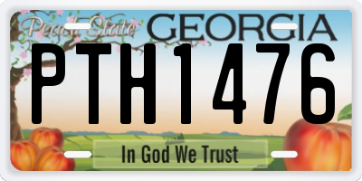 GA license plate PTH1476