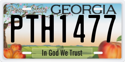 GA license plate PTH1477