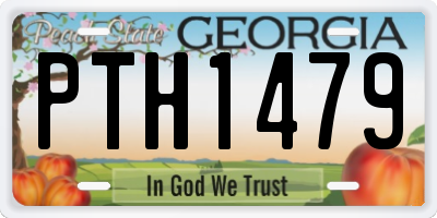 GA license plate PTH1479