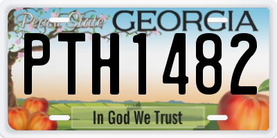 GA license plate PTH1482