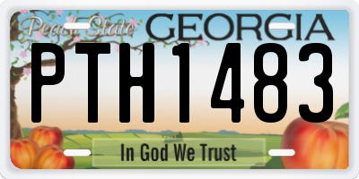 GA license plate PTH1483