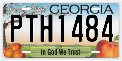 GA license plate PTH1484