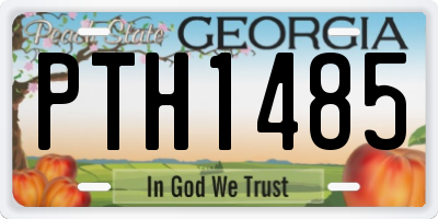 GA license plate PTH1485