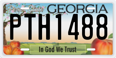 GA license plate PTH1488