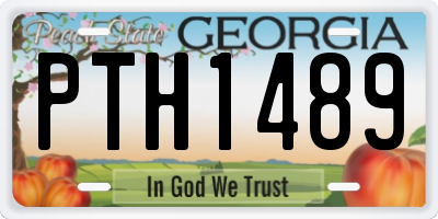 GA license plate PTH1489