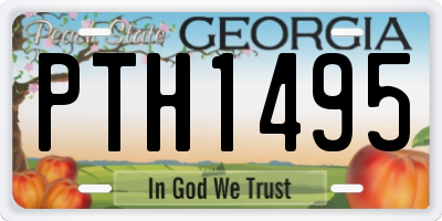 GA license plate PTH1495