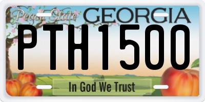 GA license plate PTH1500