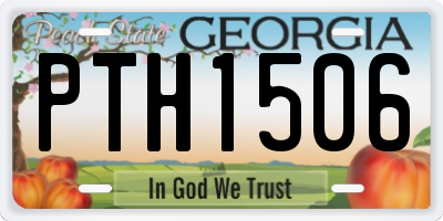 GA license plate PTH1506