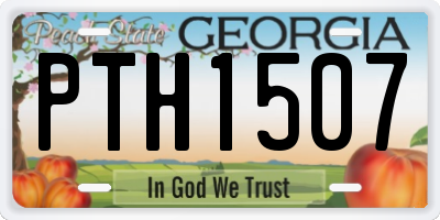 GA license plate PTH1507