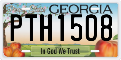 GA license plate PTH1508