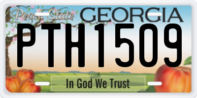 GA license plate PTH1509