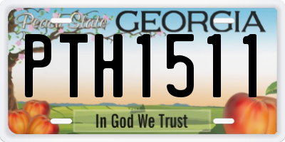 GA license plate PTH1511