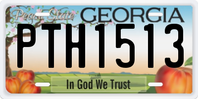 GA license plate PTH1513