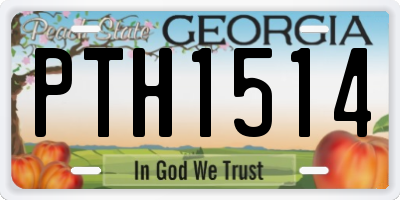 GA license plate PTH1514