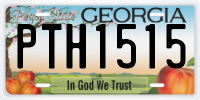 GA license plate PTH1515