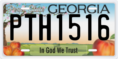 GA license plate PTH1516