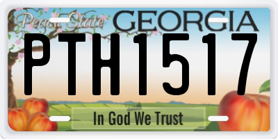 GA license plate PTH1517
