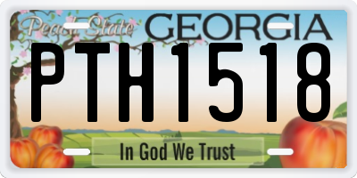 GA license plate PTH1518