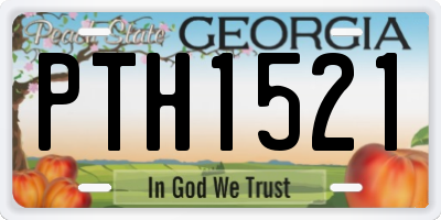 GA license plate PTH1521