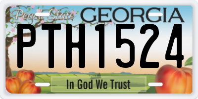 GA license plate PTH1524