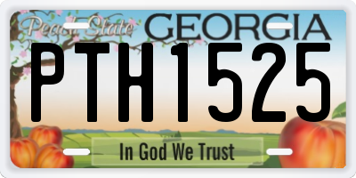 GA license plate PTH1525