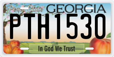 GA license plate PTH1530