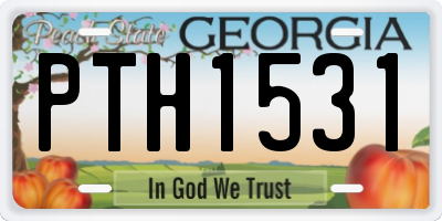 GA license plate PTH1531
