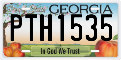 GA license plate PTH1535