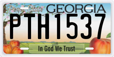 GA license plate PTH1537
