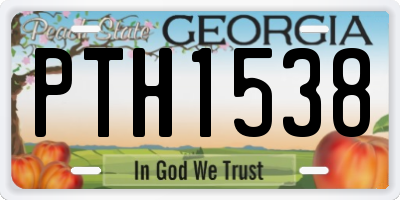 GA license plate PTH1538